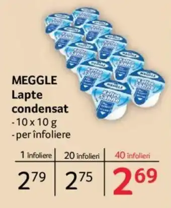 Selgros MEGGLE Lapte condensat - 10 x 10 g Ofertă