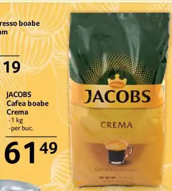 Selgros JACOBS Cafea boabe Crema -1 kg Ofertă