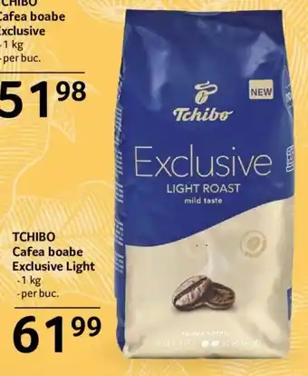 Selgros TCHIBO Cafea boabe Exclusive Light -1 kg Ofertă