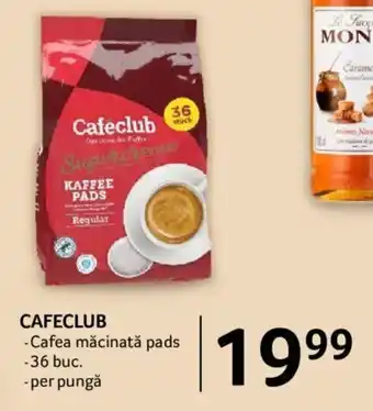 Selgros CAFECLUB -Cafea măcinată pads -36 buc. Ofertă