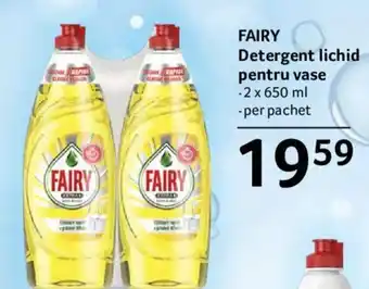 Selgros fairy detergent lichid pentru vase 2x650ml Ofertă