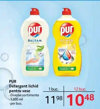 Selgros pur detergent lichid pentru vase 1200ml Ofertă