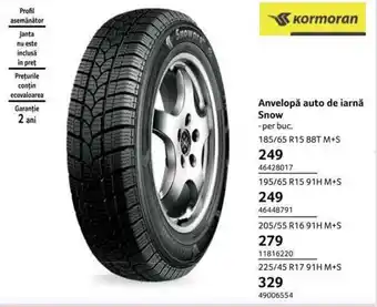 Kormoran Anvelopă auto de iarnă Snow - per buc. 185/65 R15 88T M+S