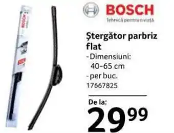 Selgros Bosch Ștergător parbriz flat Dimensiuni: 40-65 cm, per buc Ofertă