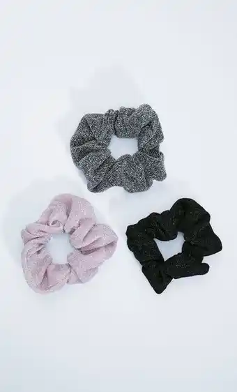 Set de 3 elastice de păr cu accente strălucitoare