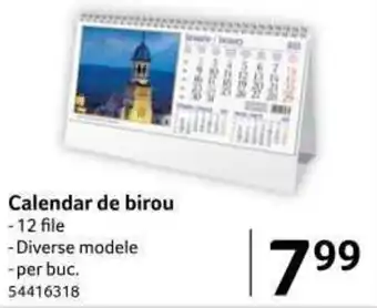 Calendar de birou 12 file Diverse modele per buc