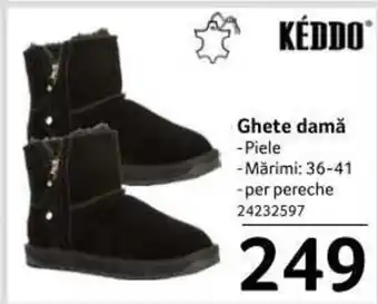 Keddo Ghete damă Piele, Mărimi: 36-41, per pereche