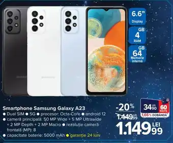 Samsung Galaxy A23 Smartphone Dual SIM 5G, procesor: Octa-Core, android 12, capacitate baterie: 5000 mAh, garanție 24 luni