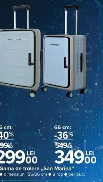 Carrefour Gama de trolere San Marina 8 roti per buc 66 cm Ofertă