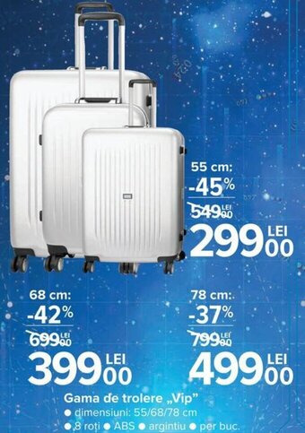 Carrefour Gama de trolere Vip 8 roti per buc 68 cm Ofertă