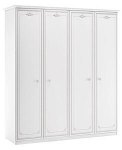 Favi Dulap cu 4 usi pentru camera fetelor, colectia selena grey Ofertă