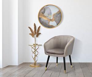 Favi Masuta glam spiral, fier mdf sticla, auriu multicolor, 61,5x38x38 cm Ofertă