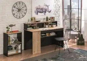 Favi Set din masa, biblioteca suspendata si rafturi pentru carti colectia black Ofertă