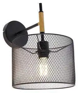 Favi Aplica de perete industriala neagra - drum mesh Ofertă