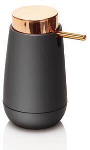 Favi Dozator sapun vogue, abs cauciuc metal, negru, 9.2x9.2x16.2 cm Ofertă