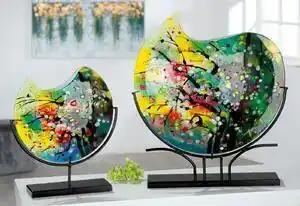 Favi Vaza nicosia, sticla, multicolor, 32x37x9 cm Ofertă