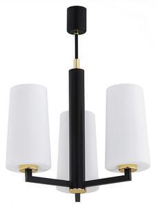 Favi Lustră pe tijă camelot plus 3xe27/15w/230v neagră/albă/aurie argon 6143 Ofertă