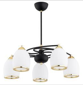 Favi Lustră pe tijă avila plus 5xe27/15w/230v neagră/aurie/albă argon 2115 Ofertă