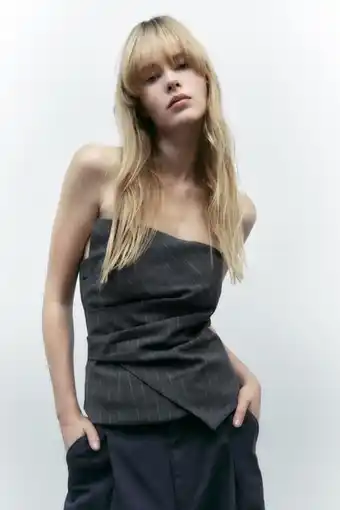 Zara Top tip corset cu dungi fine Ofertă