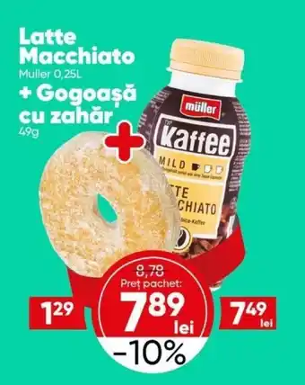 PROFI Muller latte macchiato 0,25l + gogoașă cu zahăr 49g Ofertă