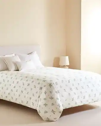 Zara Home Husă de plapumă cu buchețele albastre Ofertă