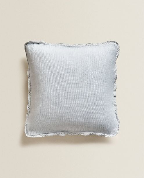 Zara Home Față de pernuță din jacquard cu danteluță Ofertă