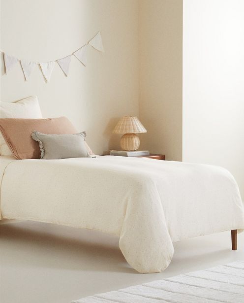 Zara Home Husă de plapumă de in cu luni și stele Ofertă