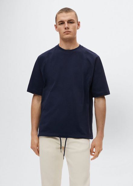 MANGO Tricou din bumbac cu șnur Ofertă