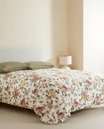 Zara Home Husă de plapumă cu imprimeu floral Ofertă