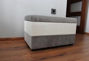 Favi Taburet sali, 65x40x40, dubai 06/piele eco albă Ofertă