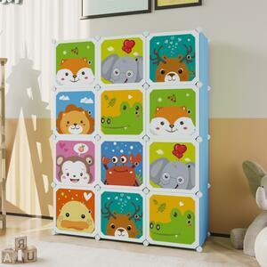 Favi Dulap modular copii, 12 compartimente, d4399, blue Ofertă