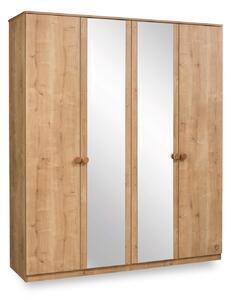 Favi Dulap cu 4 usi si oglinda, pentru tineret colectia mocha, 183x56x210 cm Ofertă