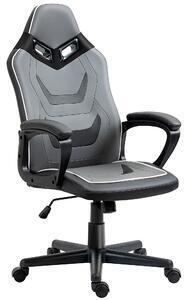 Favi Vinsetto scaun de jocuri reglabil pe inaltime pentru casa si birou,, din piele pu, cauciuc spuma si nailon, 60x63x113-125cm, Ofertă