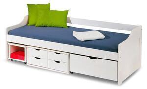 Favi Paturi copii cu sertare floro, somiera si sertare pentru depozitare in Ofertă