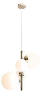Favi Lustra din metal auriu cu 4 becuri bloom, 120 cm Ofertă