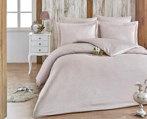 Favi Set lenjerie pat dublu damasc, bumbac exclusiv satinat 100%, bej, 200 Ofertă