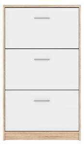 Favi Dulap pantofi modern stejar sonoma-alb nepo plus, 70x17.5x120.5 cm Ofertă
