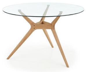 Favi Masa rotunda ashmore, transparent/sonoma, 120/77/88 cm Ofertă