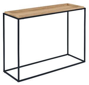 Favi Consola din mdf, furnir si metal, merlindiani c stejar / negru, l110xa38xh80 cm Ofertă