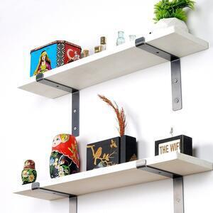 Favi Set rafturi lam011, din lemn de molid, alb, 60x14x16 cm Ofertă