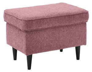 Favi Taburet tapitat cu stofa si picioare din lemn, oskard rose, l63xa42xh43 cm Ofertă