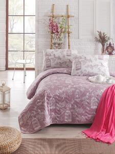 Favi Set cuvertura matlasata pat dublu samyeli, bumbac/poliester, liliac, 1 Ofertă