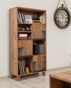 Favi Biblioteca marina flora - 753, din pal melaminat, 80x36x155 cm Ofertă