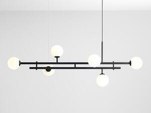 Favi Lustra din metal negru cu 6 becuri harmony, 110 cm Ofertă