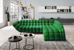 Favi Coltar liquid, sezlong dreapta, stofa catifelata verde inchis - rivier Ofertă