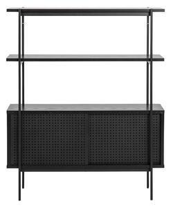 Favi Bibliotecă cu ușă glisantă actona angus, negru Ofertă