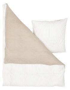 Favi Lenjerie de pat din flanel westwing collection talin, 155 x 220 cm, alb-bej Ofertă