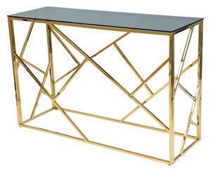 Favi Consola din sticla si metal, estacio c fumuriu / auriu, l120xa40xh78 cm Ofertă