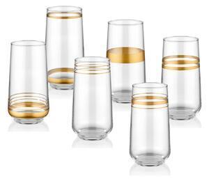 Favi Set 6 pahare lines011, sticla 100%, 17x7x7 cm Ofertă