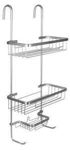 Favi Raft pentru dus, suspendat, metalic, 3 rafturi, 28.5x14x63 cm, malatec Ofertă